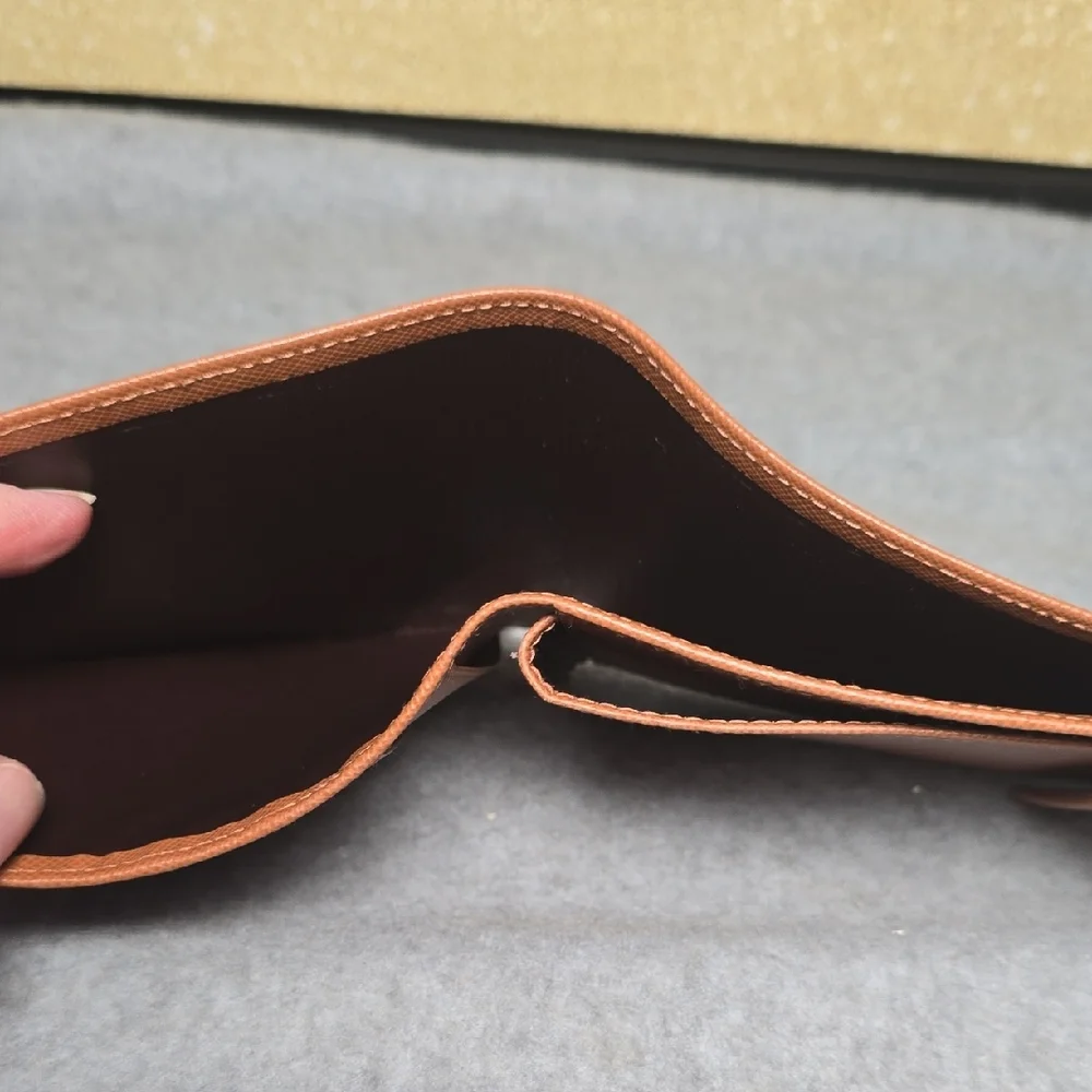 Valentino Garavani Men's Tan Leather Bifold Wallet